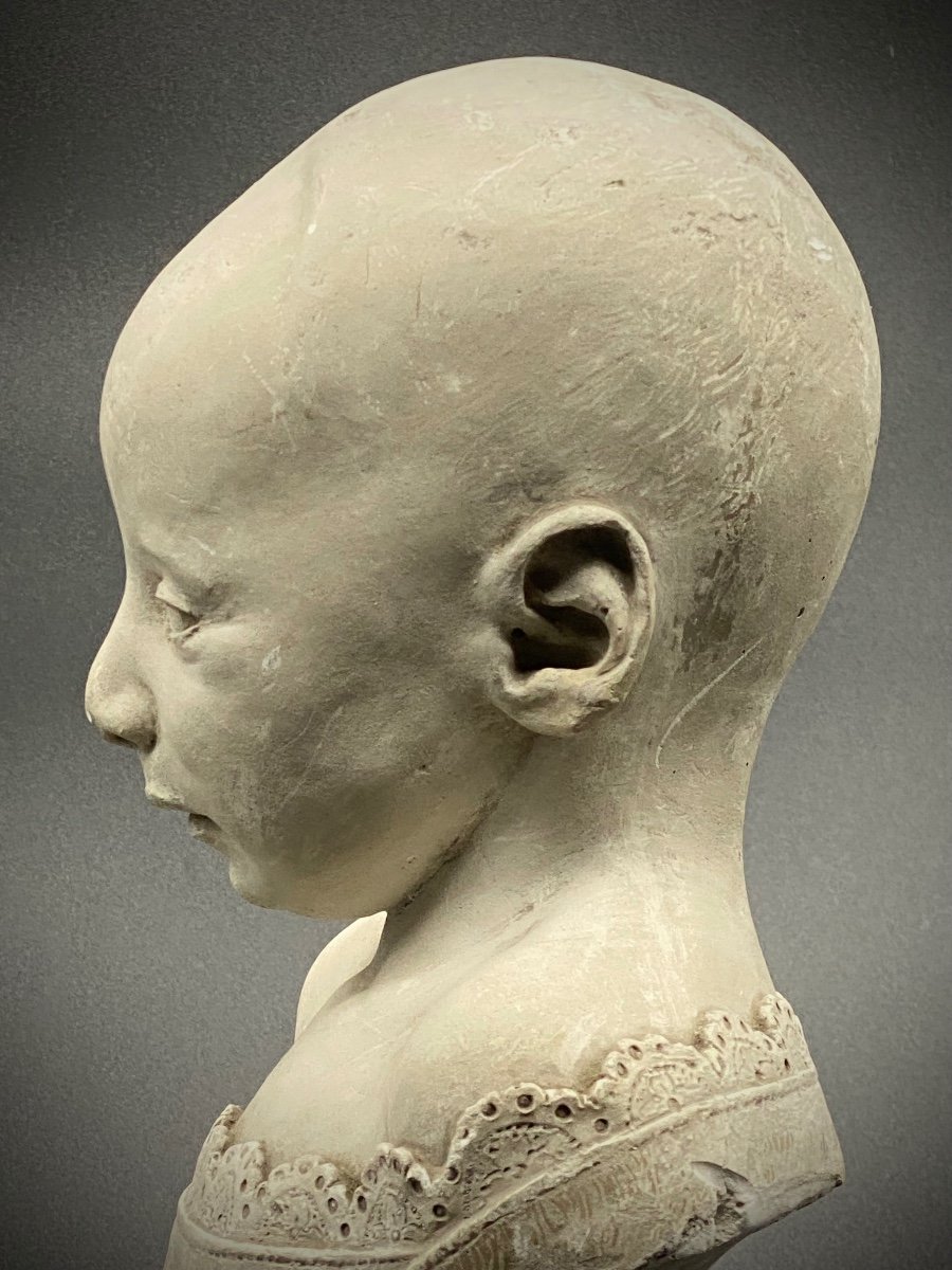 Rare Portrait Post Mortem d'Un Enfant - Italie 1857-photo-4
