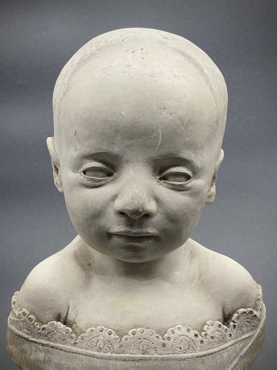 Rare Portrait Post Mortem d'Un Enfant - Italie 1857