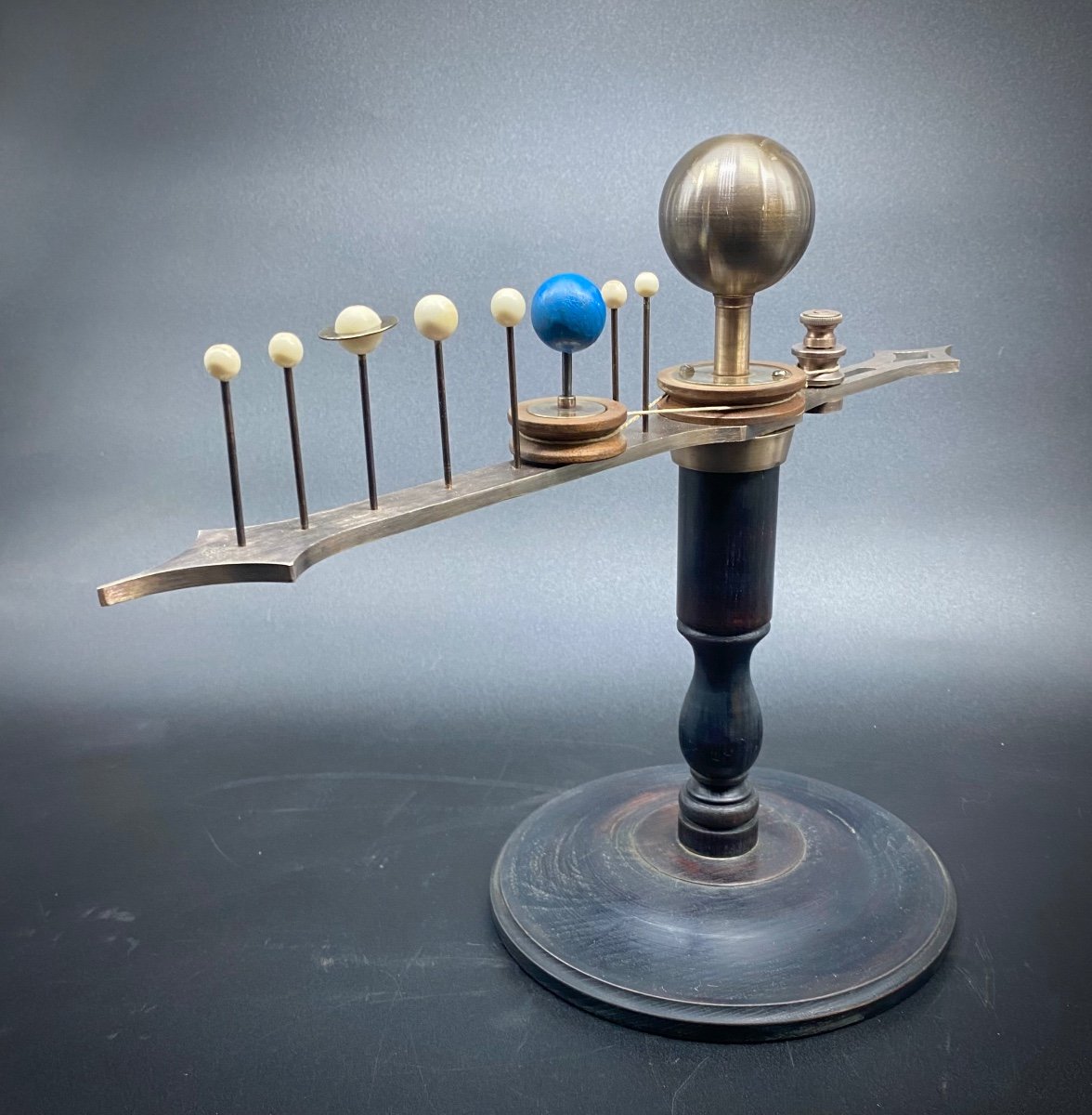 Rare Planetaire Orrery Signe' Henri Robert - Paris --photo-1