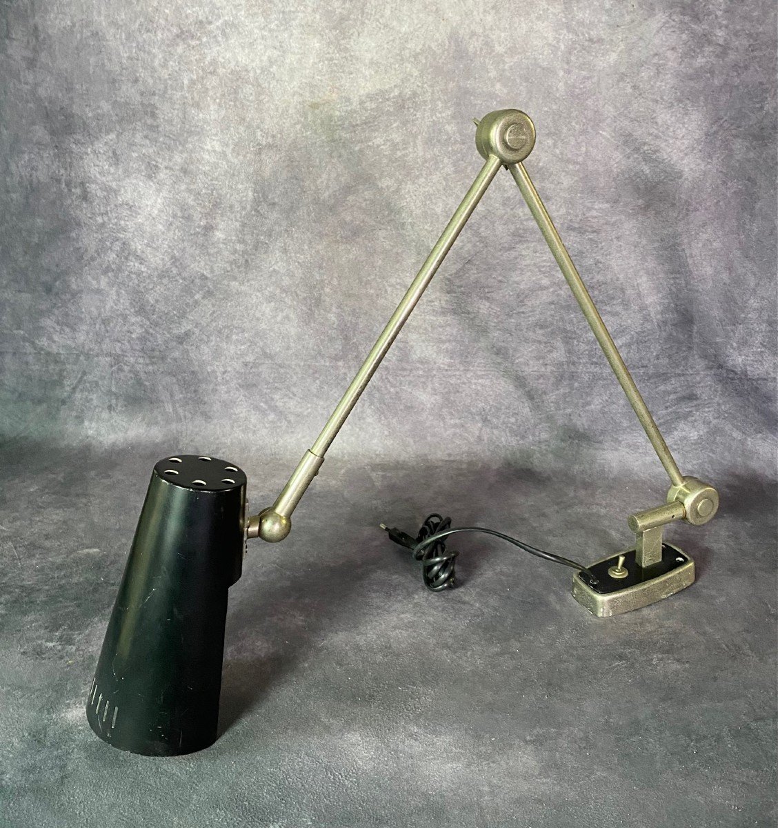 Rare Lampe Articulée Par Stilnovo - Italie,  Design Années 1950.-photo-3