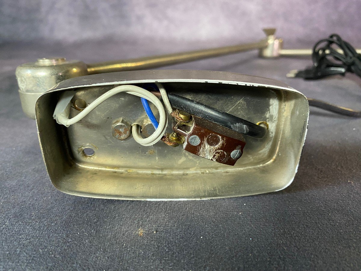 Rare Lampe Articulée Par Stilnovo - Italie,  Design Années 1950.-photo-4