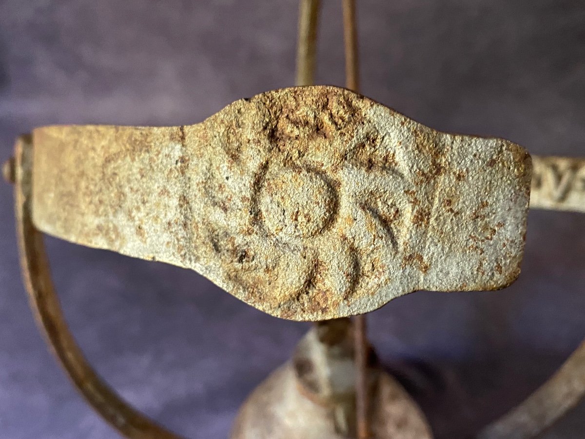 Antique French Garden Sundial - All In Cast Iron.-photo-4