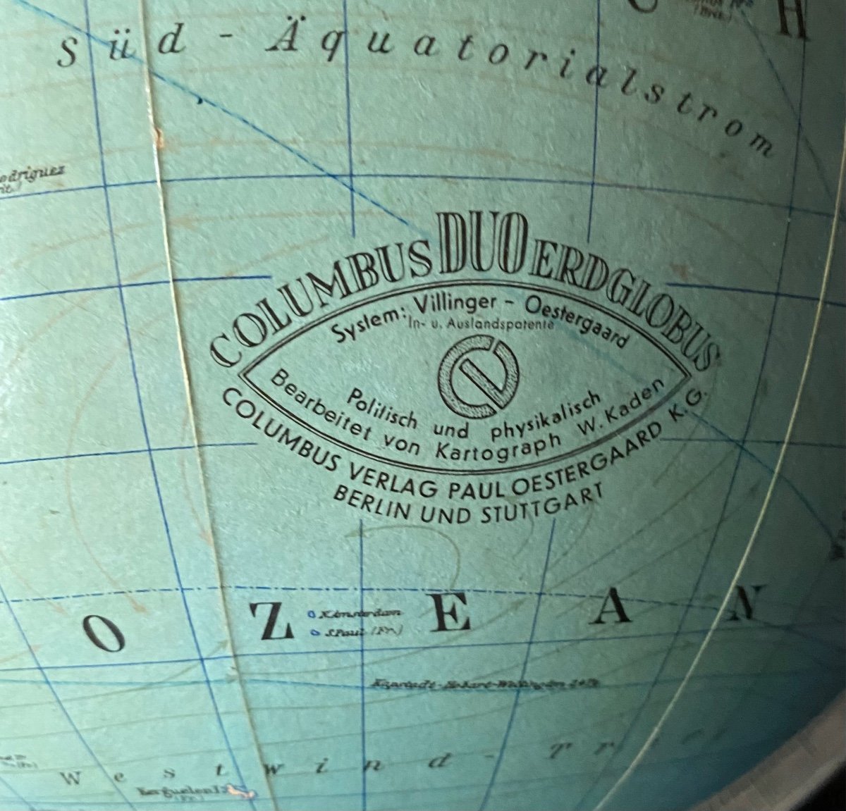Magnifique Globe Lumineux "columbus" Modèle "jibuleum" Avec Grand Atlas.-photo-4