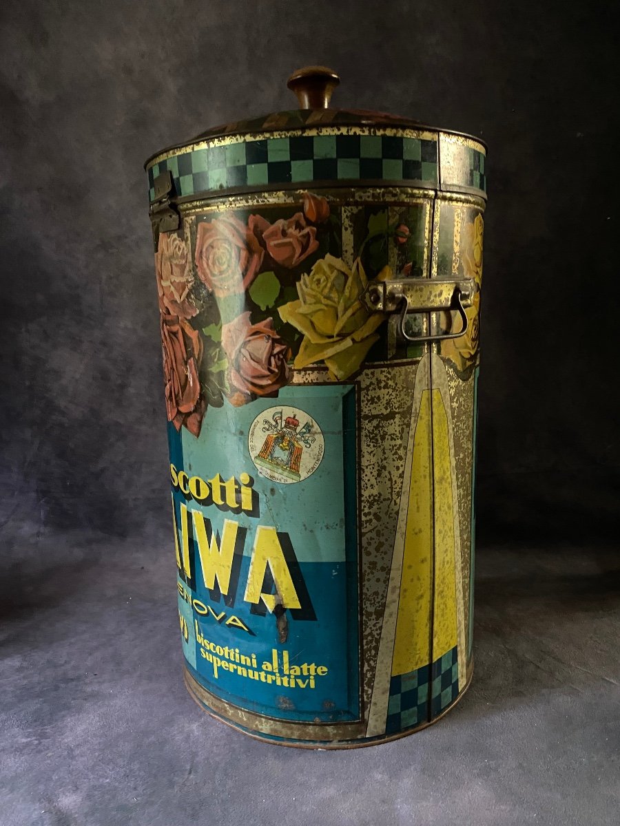 Large Tin Box From The Famous "saiwa" Company - Italy 1910-photo-2