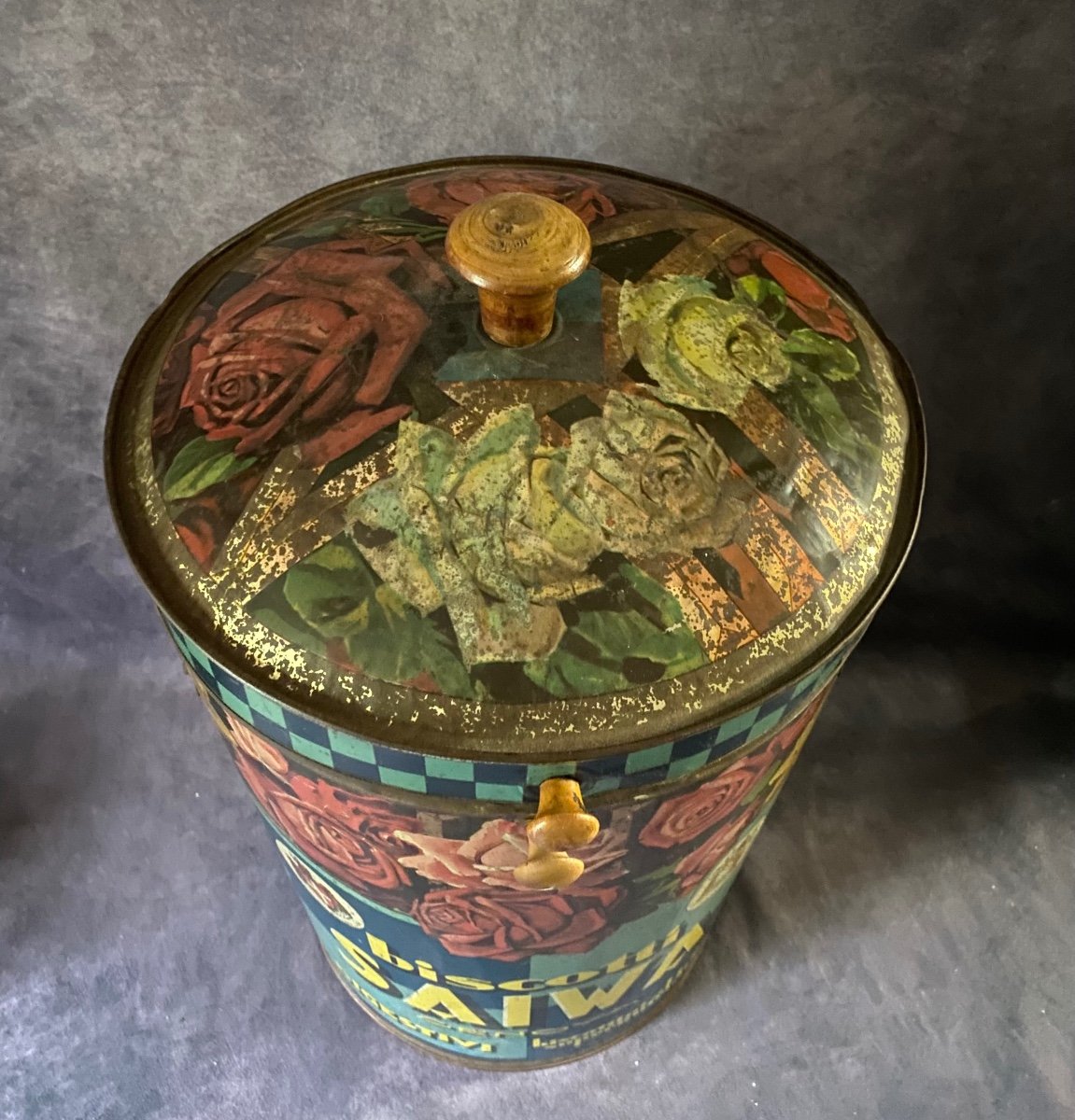 Large Tin Box From The Famous "saiwa" Company - Italy 1910-photo-4