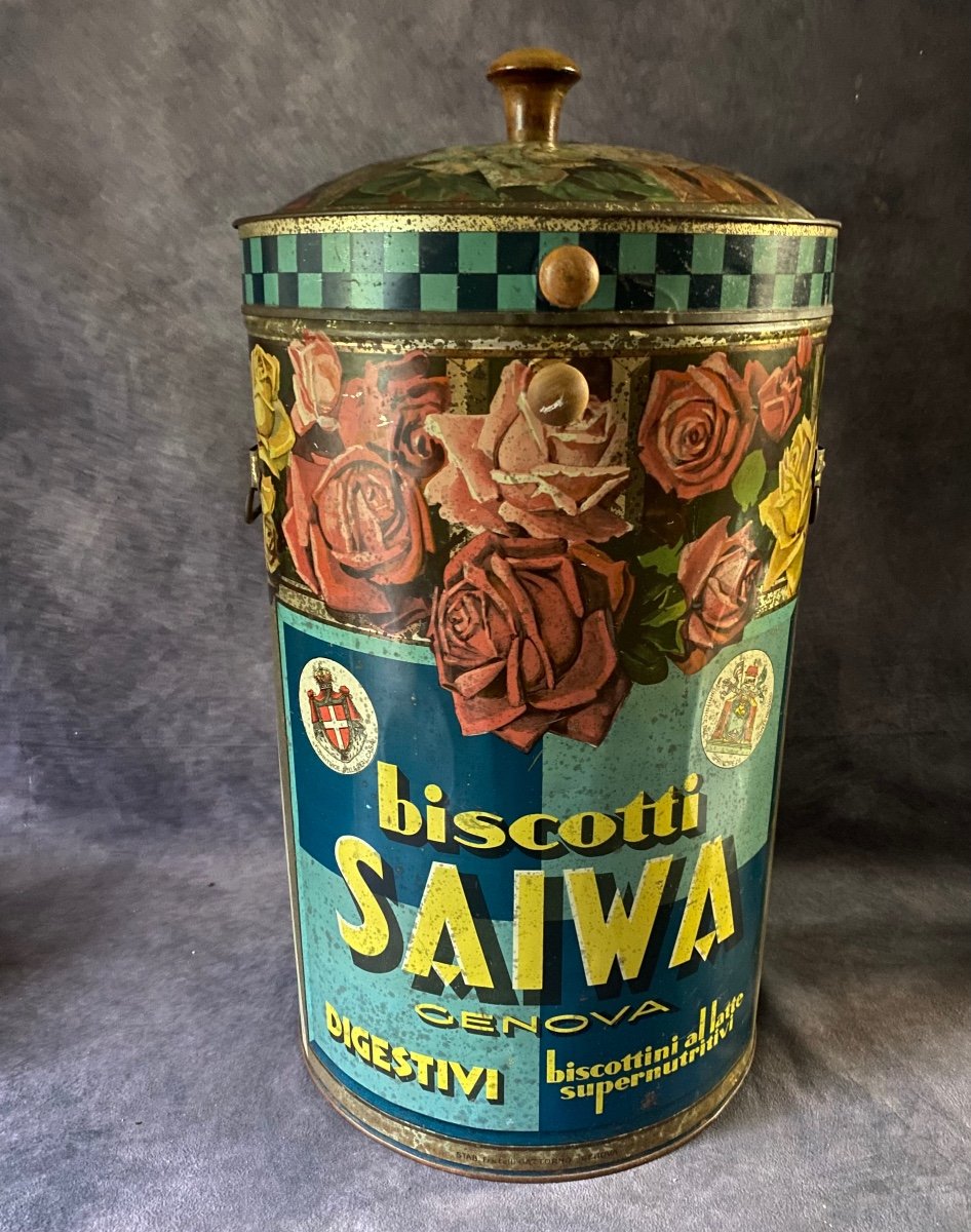 Large Tin Box From The Famous "saiwa" Company - Italy 1910