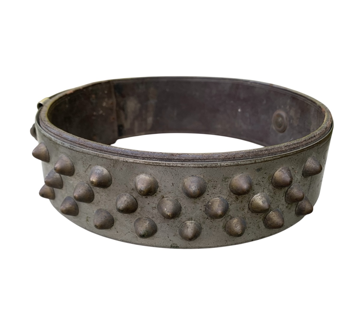Antique Twisted Collar For A Large Dog With A Prestigious Historical Signature -photo-2