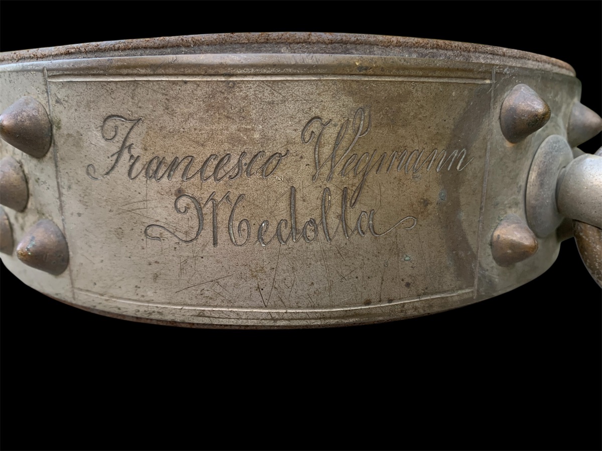 Antique Twisted Collar For A Large Dog With A Prestigious Historical Signature -photo-1