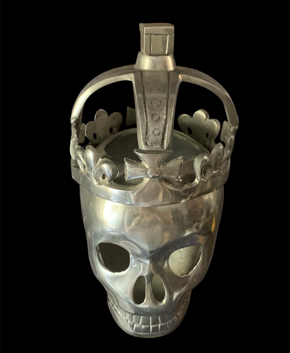 Crâne memento mori comme élément décoratif pour les chapelles funéraires – Italie, début du XXe-photo-3
