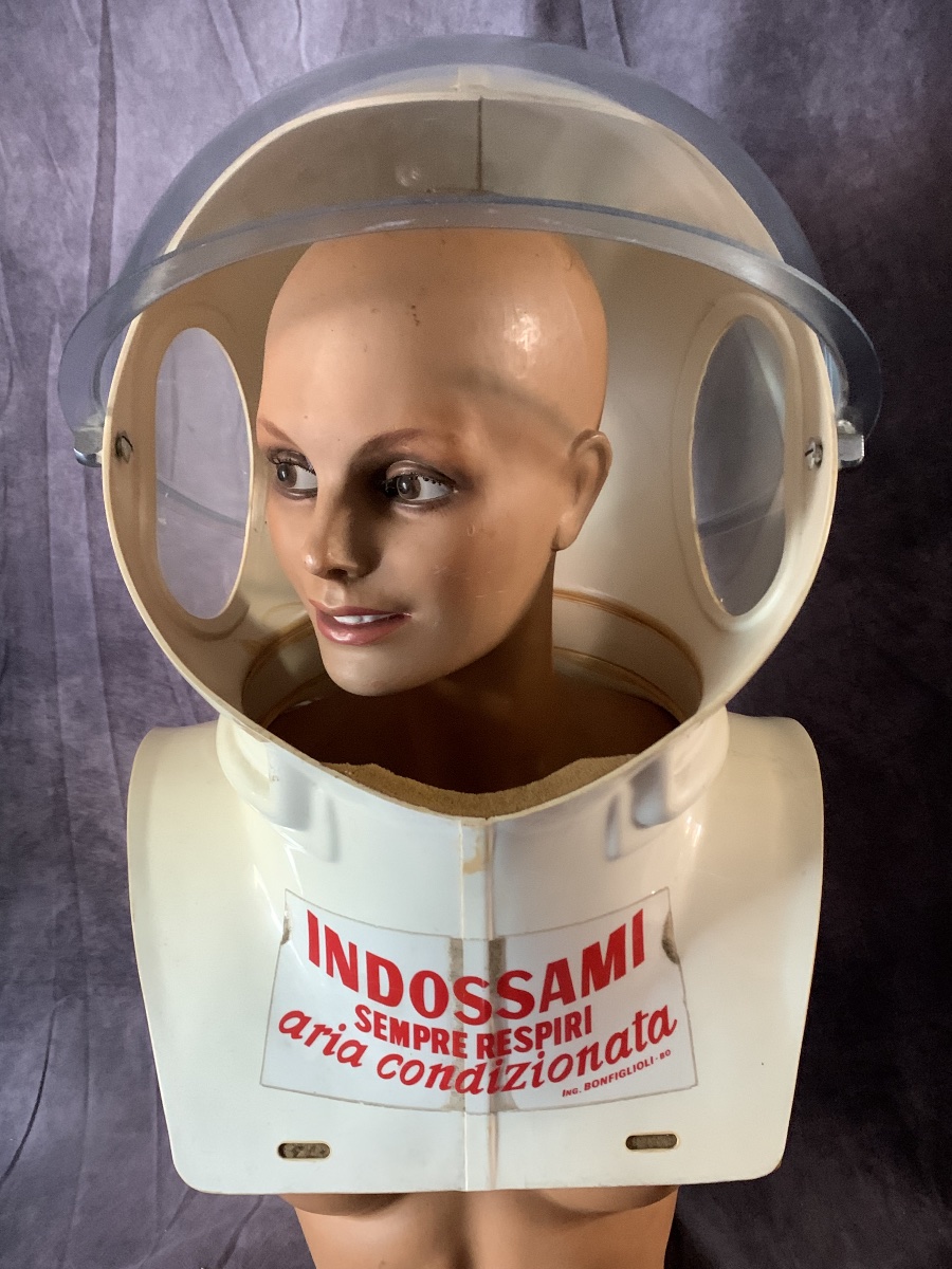 Vintage "space Age"-style Respirator Helmet—italy, 1970s.-photo-5