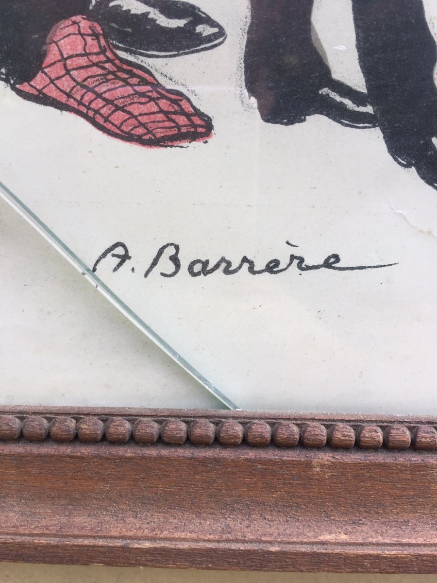 Allegorical Print Of The Surgical Profession Signed A. Barrere-photo-3