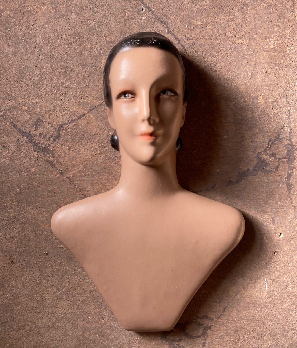 Celluloid Display Busts From An Old 1930s-1940s Shop-photo-4