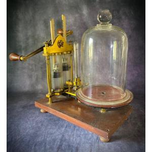  Antique Pompe à Vide Pour Expériences De Physique, Complète Et Fonctionnelle