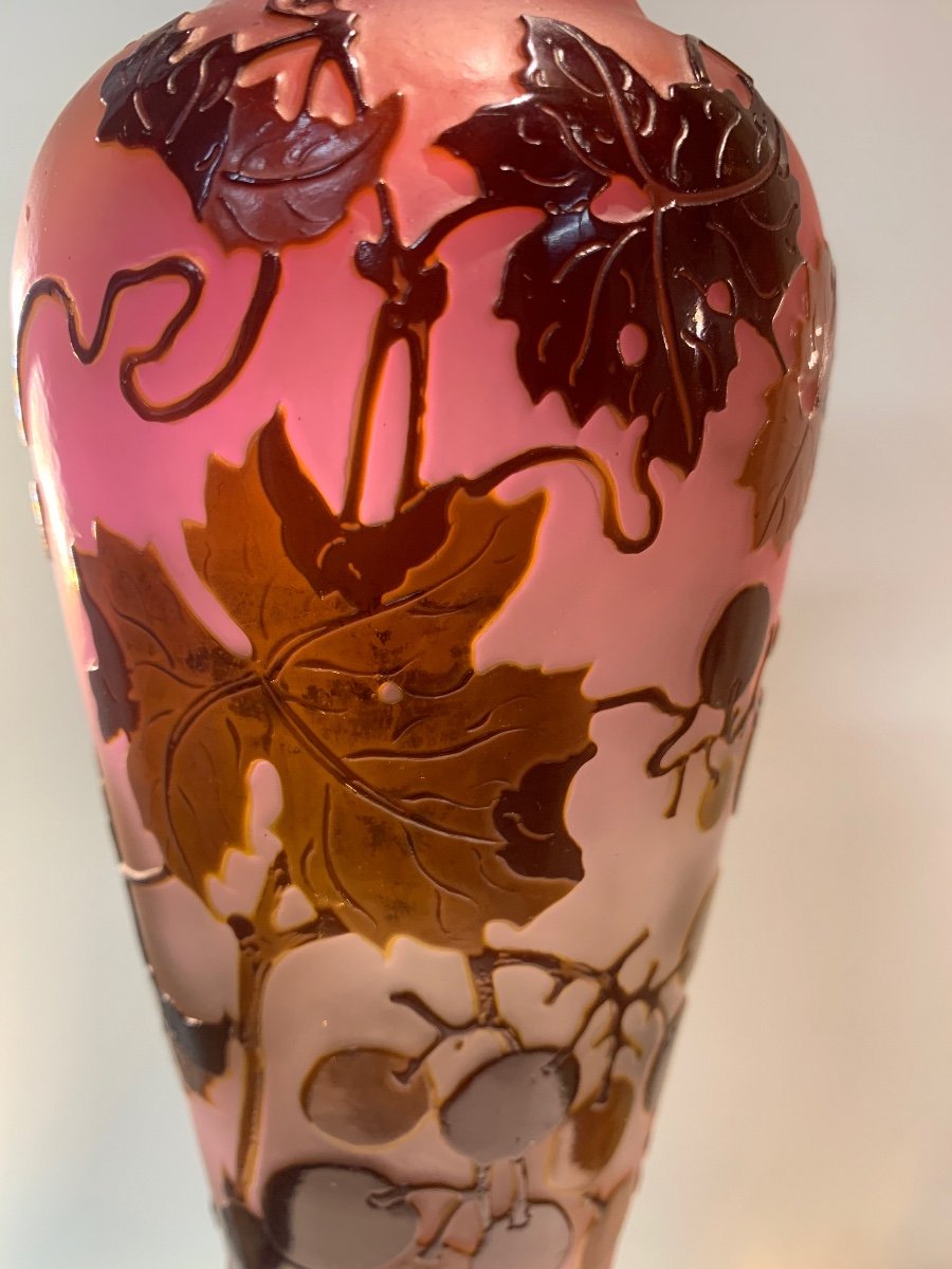 Gallé, Vase Art Nouveau “ Vigne Vierge”-photo-3