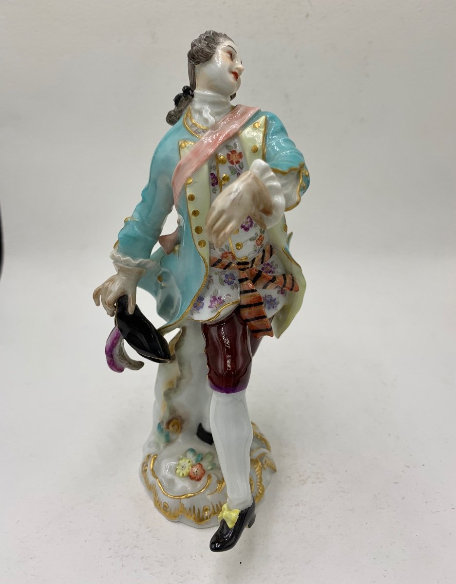 Meissen,  Figurine En Porcelaine « Danseur »-photo-3