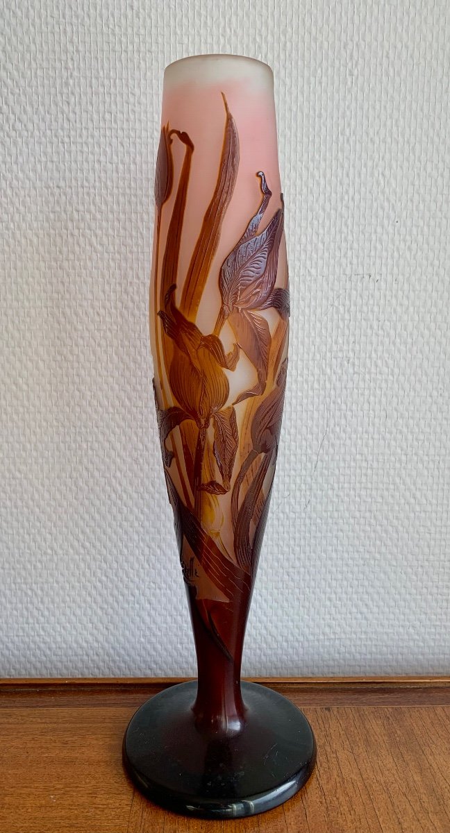 Gallé, Vase Decorated With Tulips