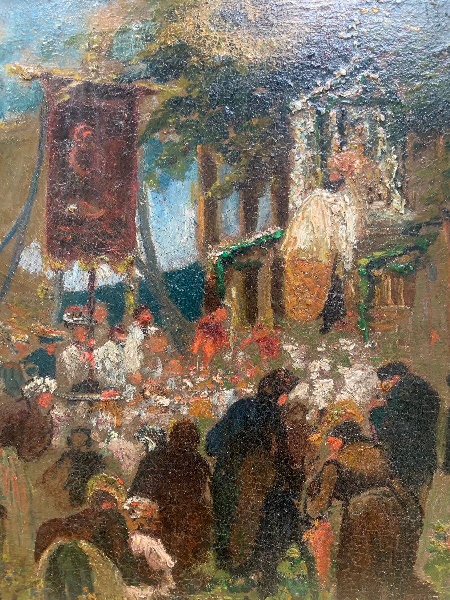 École Française Dans Le Goût De Monticelli - Procession-photo-2
