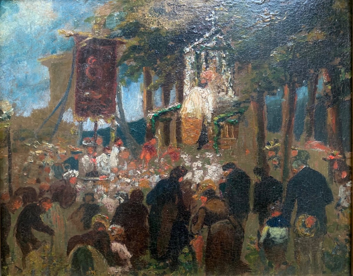 École Française Dans Le Goût De Monticelli - Procession-photo-4