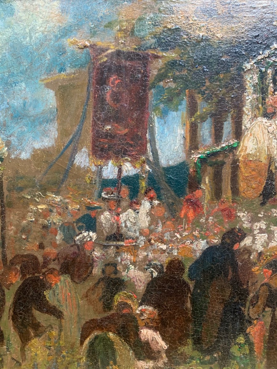 École Française Dans Le Goût De Monticelli - Procession-photo-1