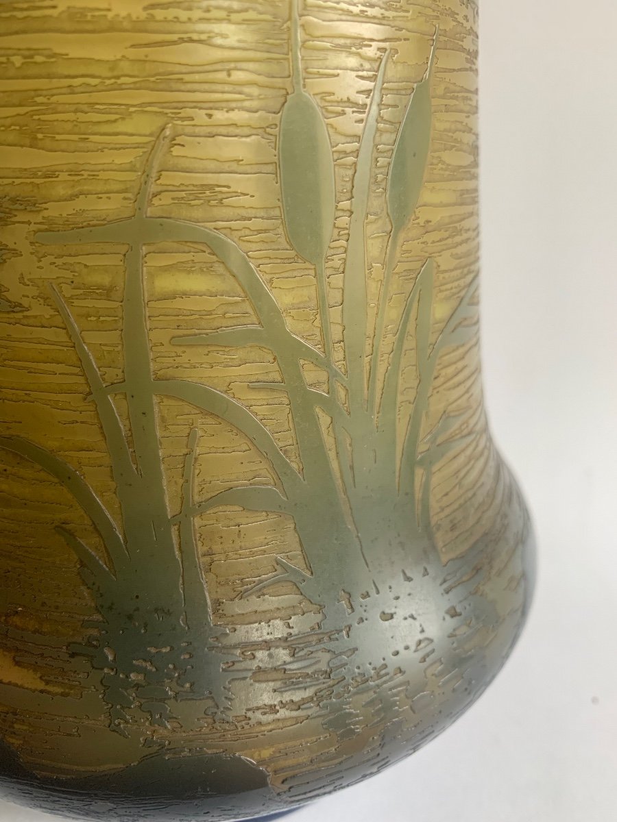 De Vez, Vase à Décor De Paysage Lacustre -photo-5