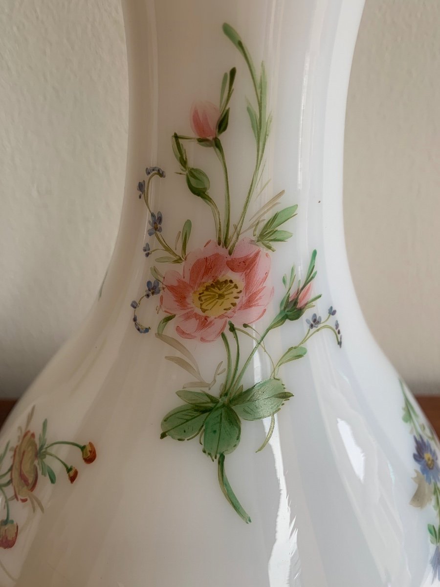 Pair Of Baccarat Opaline Vases-photo-6