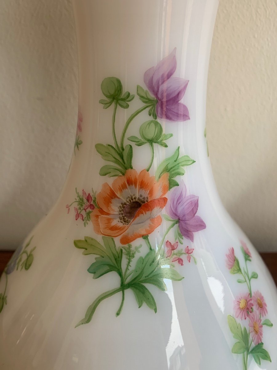 Pair Of Baccarat Opaline Vases-photo-7