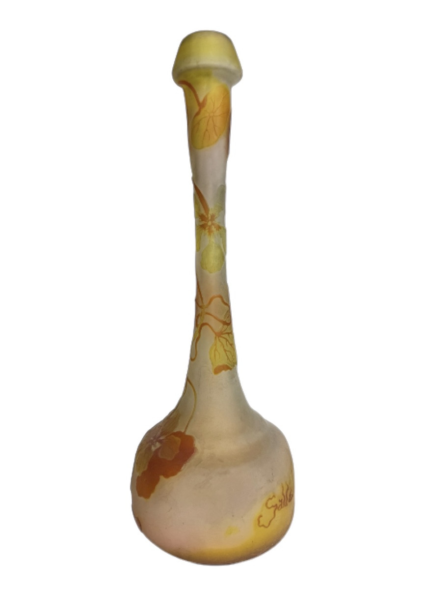 Gallé - Vase Decorated With Nasturtiums-photo-4