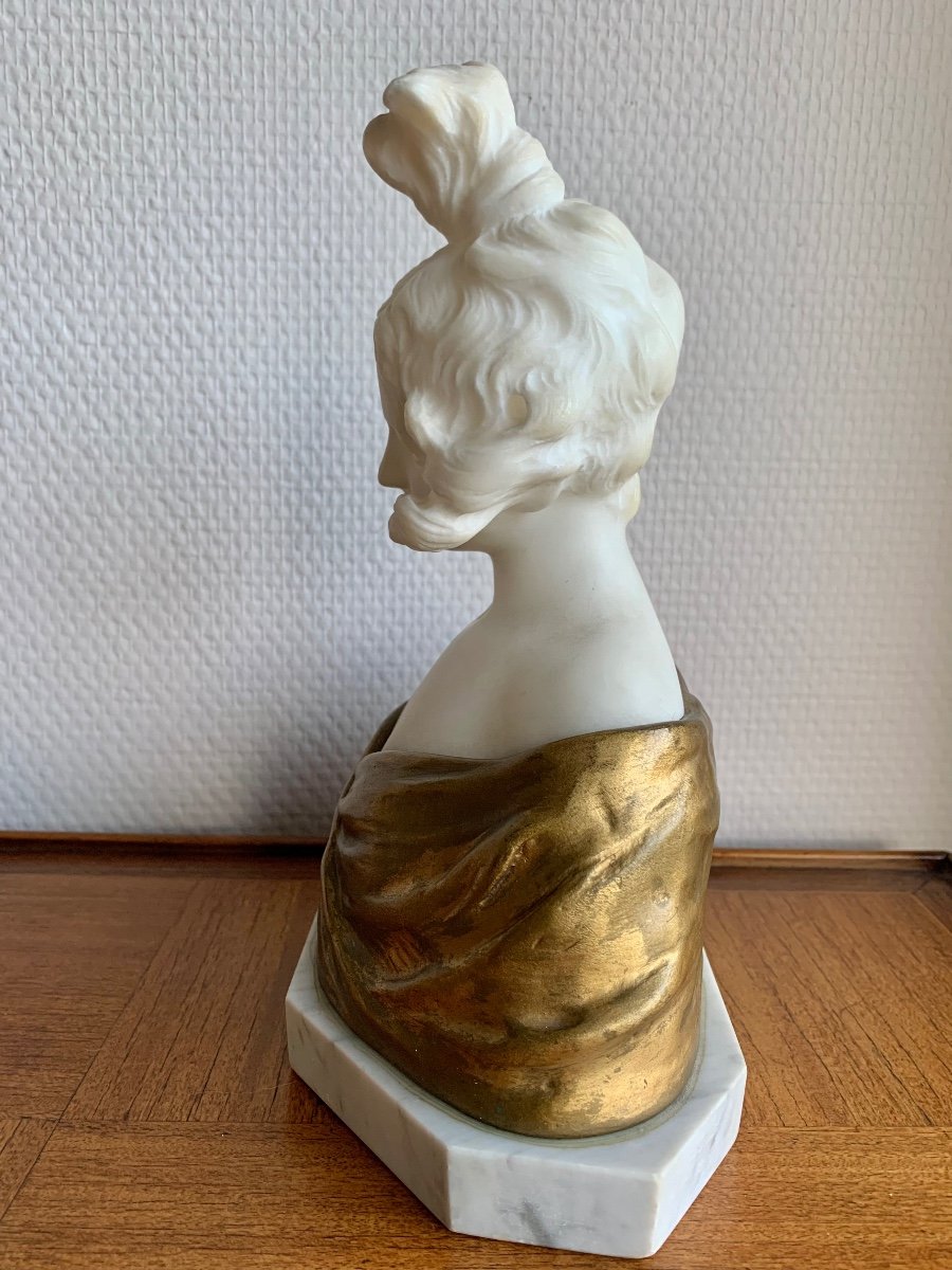Nelson Pour Van Den Kerckhoven Buste De Jeune Femme. -photo-4
