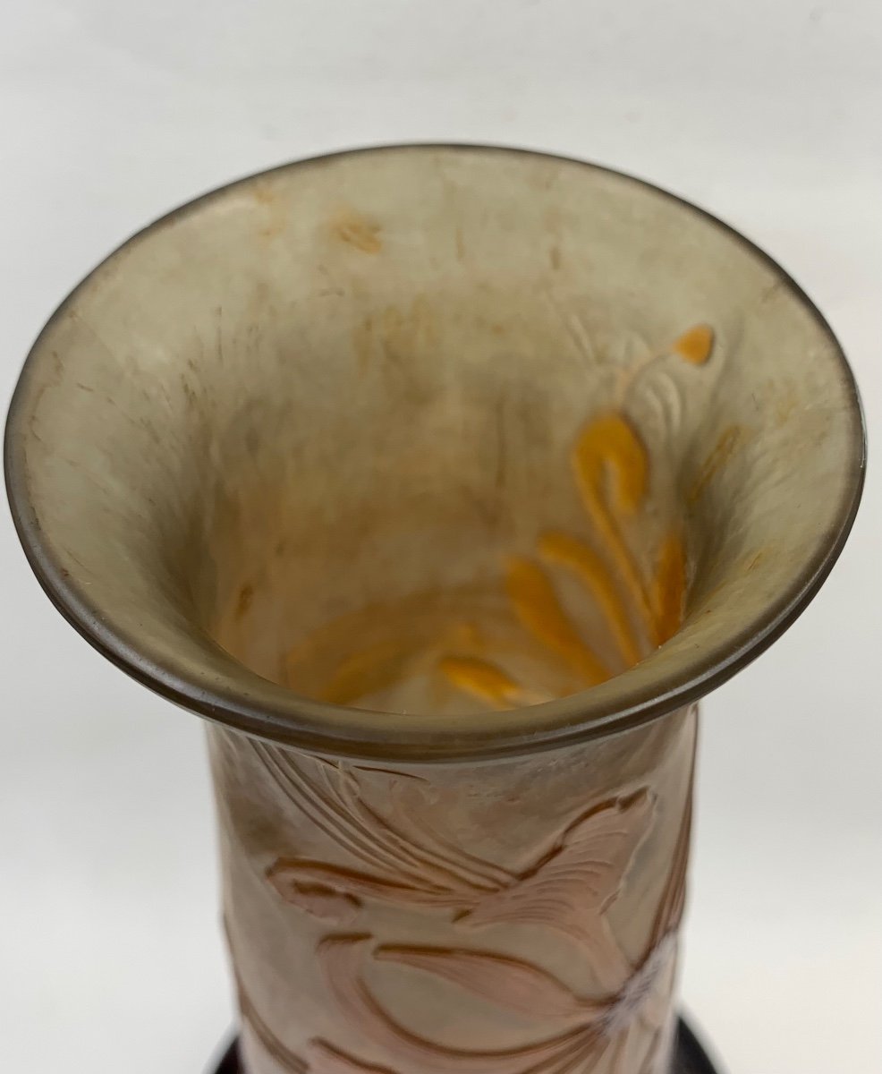 Gallé, Vase Decorated With Honeysuckle-photo-4