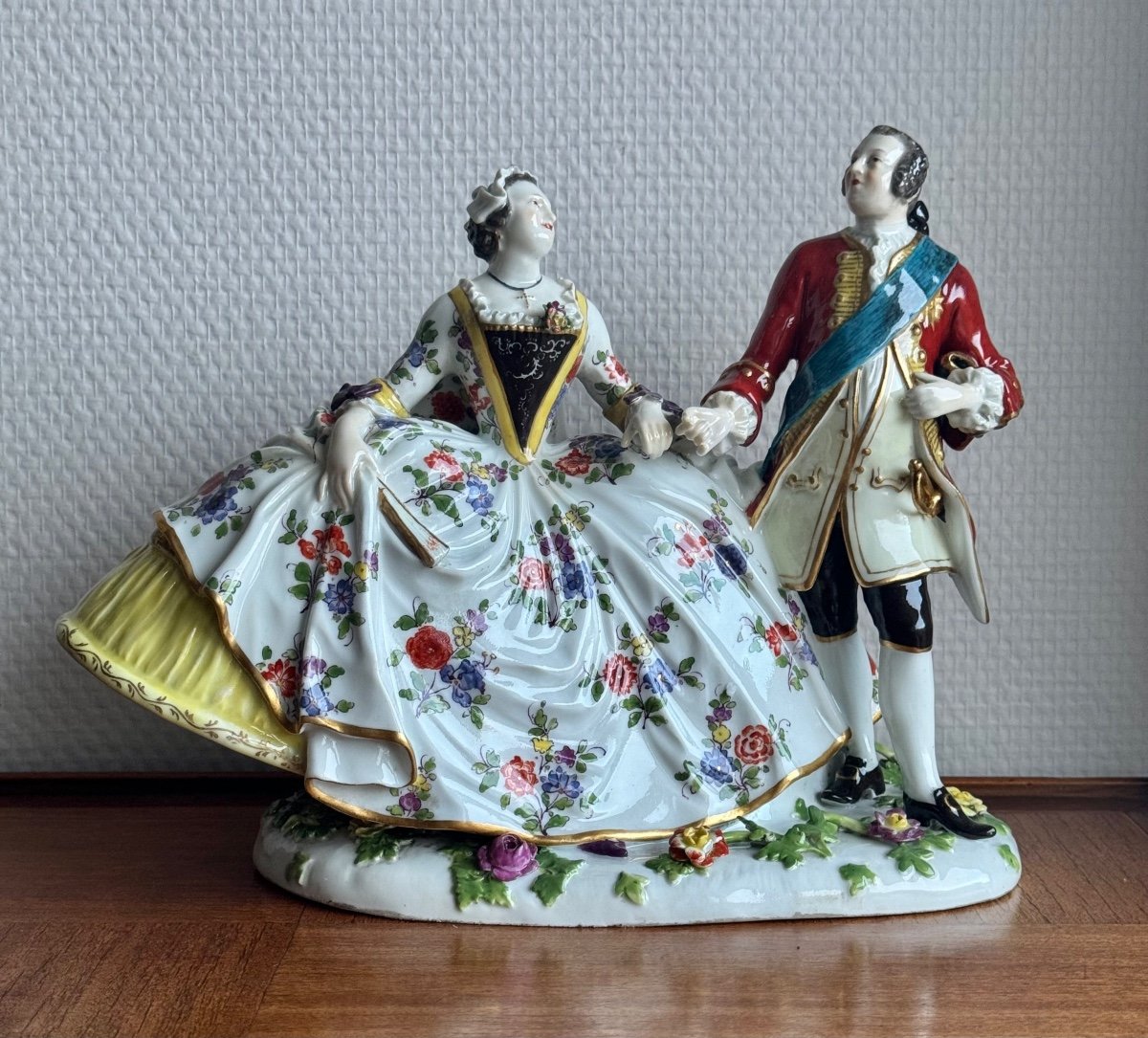 Meissen - Porcelain Group, Gallant Dancing Couple-photo-8