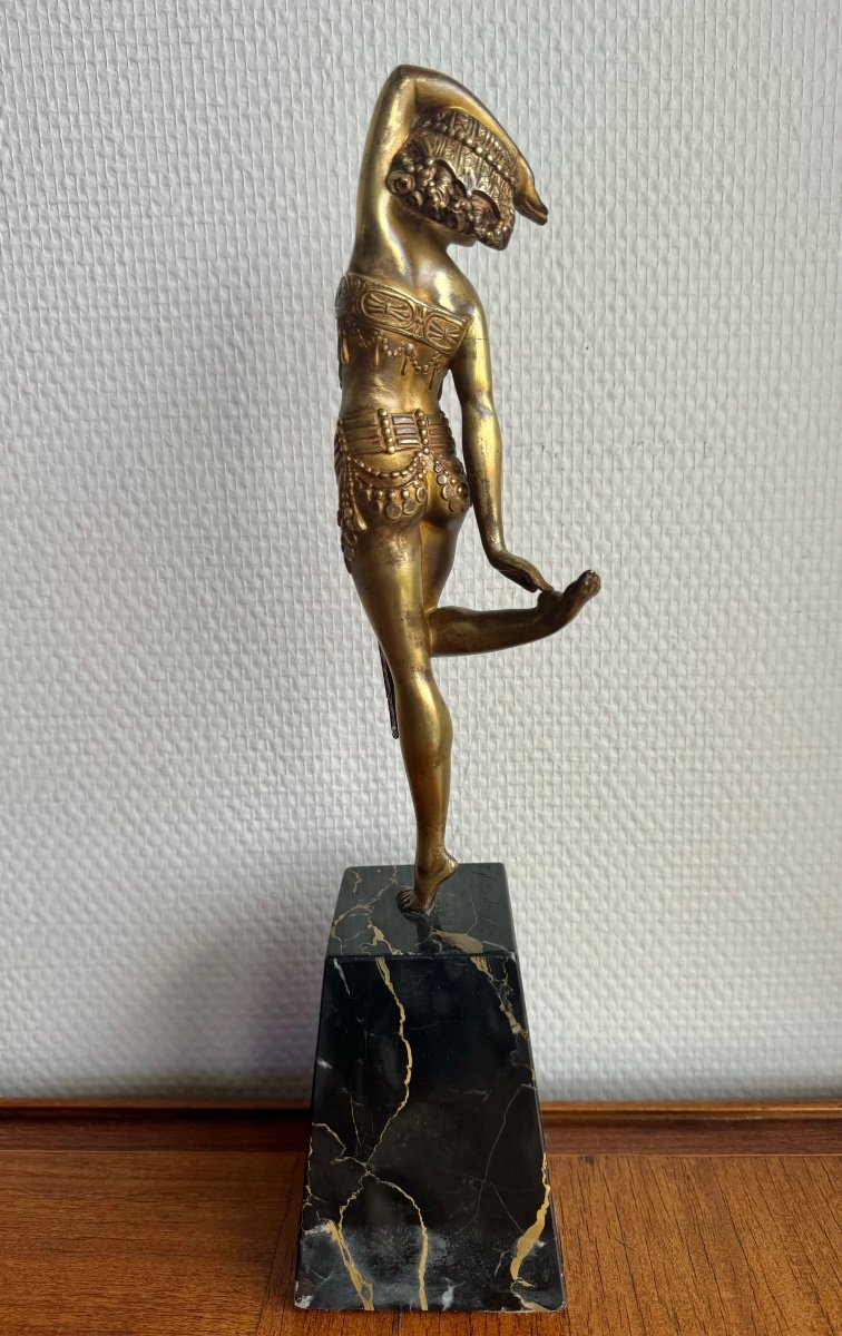 Samuel Lypchytz  Sculpture En Bronze, Danseuse Javanaise-photo-3