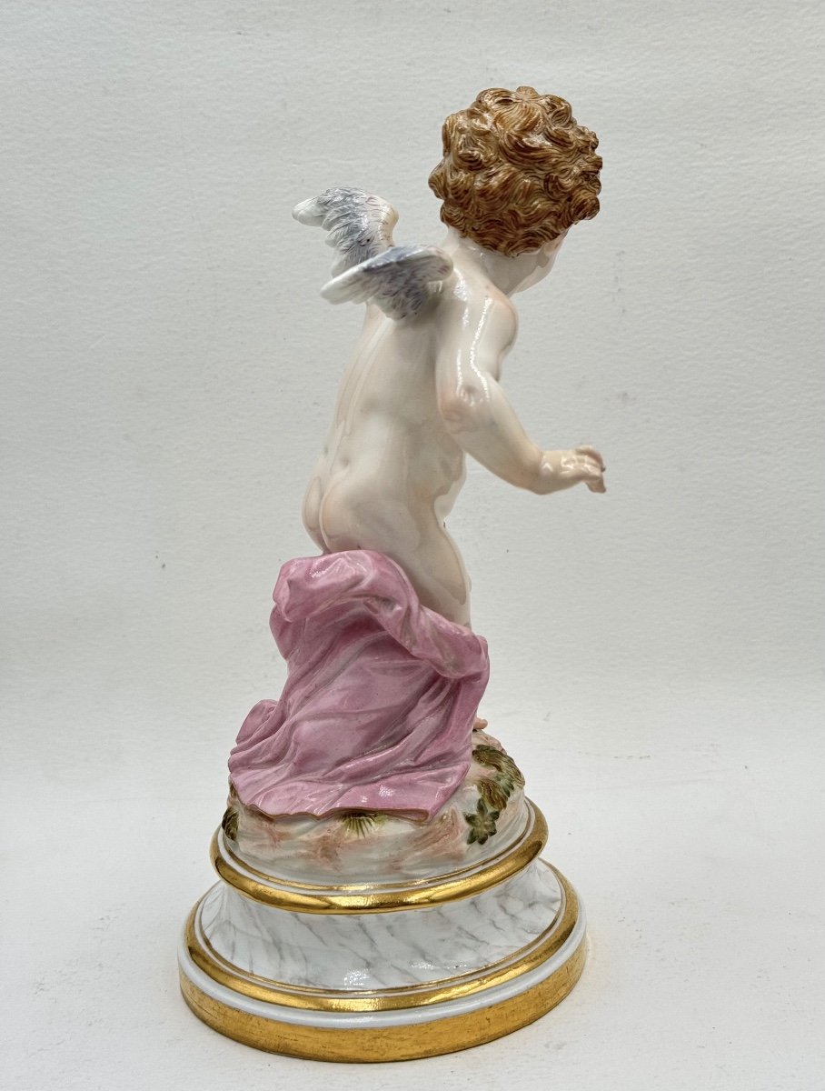 Meissen - Porcelain Figurine Cupid Turning His Nose-photo-1