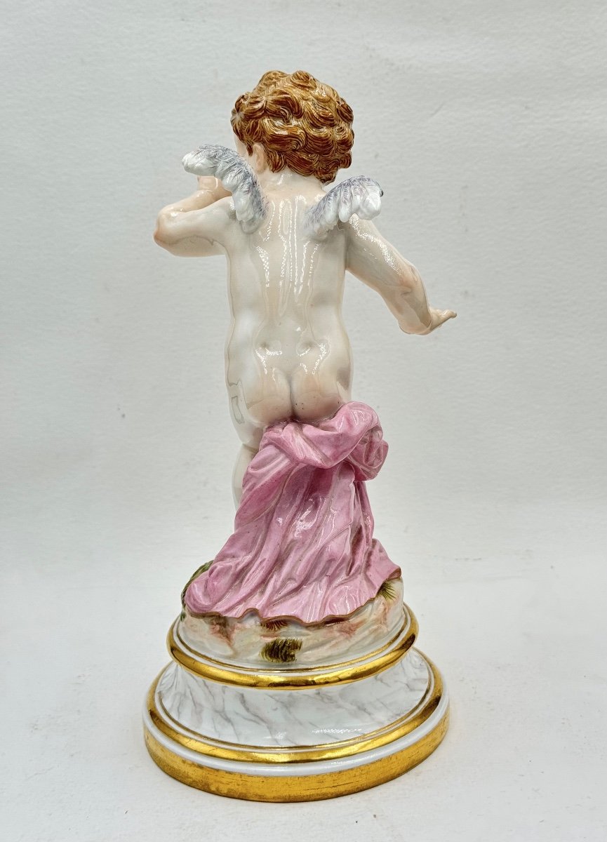 Meissen - Porcelain Figurine Cupid Turning His Nose-photo-2