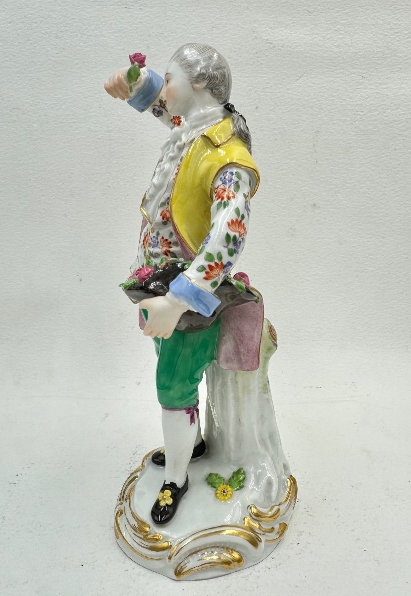 Gardener Figurine In Meissen Porcelain-photo-2