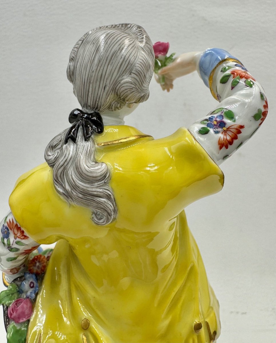 Gardener Figurine In Meissen Porcelain-photo-1