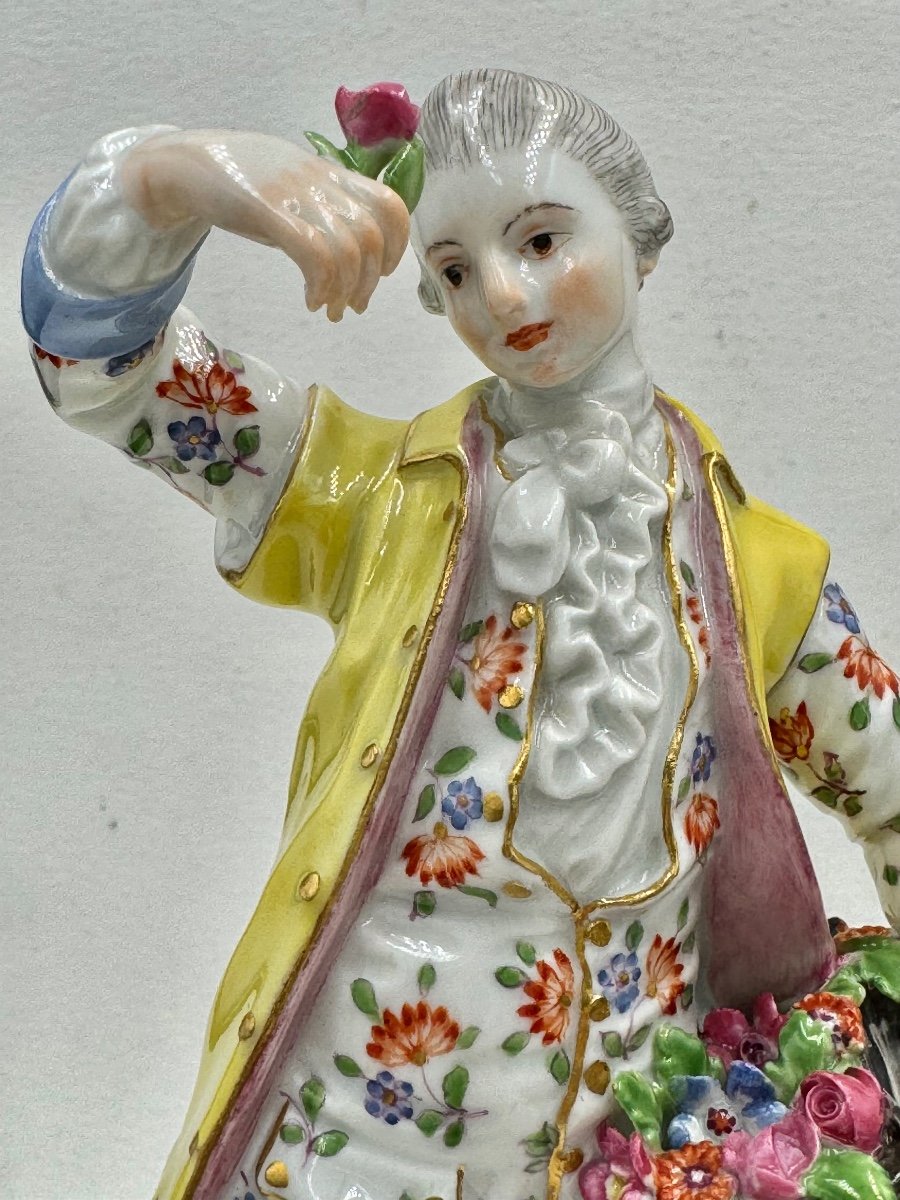 Gardener Figurine In Meissen Porcelain-photo-2