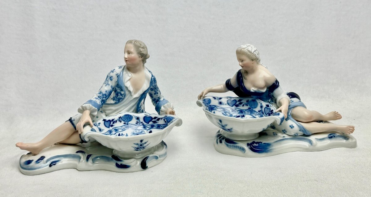 Meissen, Horseman Figurine Designed For Salt And Pepper-photo-3