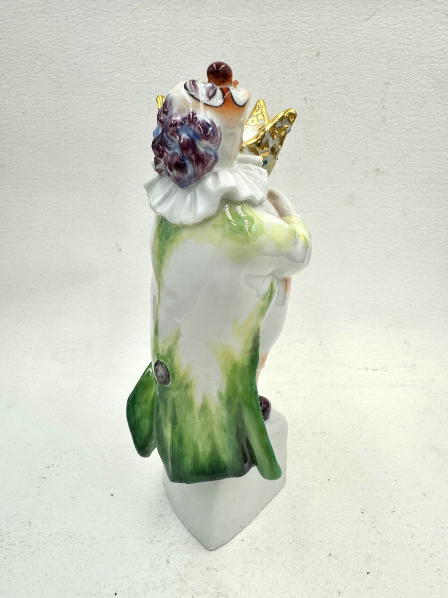 Meissen - Clown Figurine, Crown On Arm By Jörg Danielczyk-photo-1