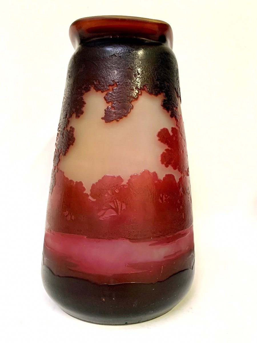 Gallé, Vase With Lake Landscape Decor -photo-4
