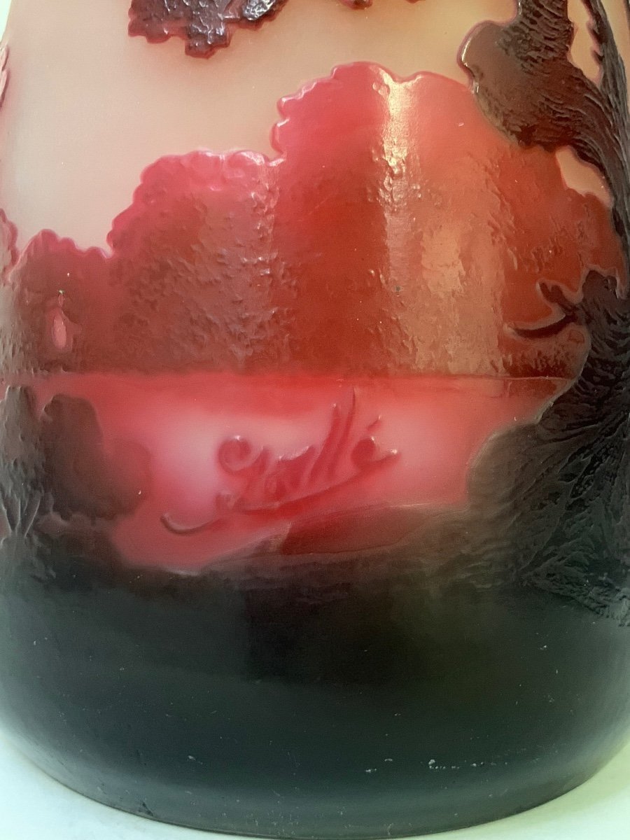 Gallé, Vase With Lake Landscape Decor -photo-3