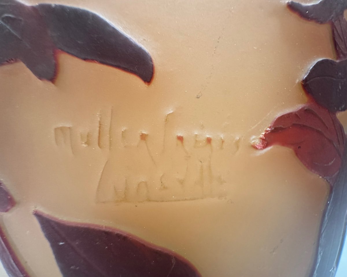 Muller Frères Lunéville - Vase à Décor Des  Azalées-photo-3