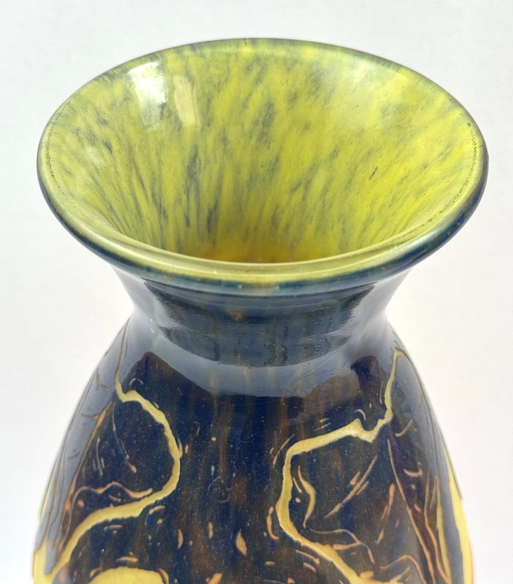 Le Verre Français -schneider-  Grand Vase  Houblon-photo-2