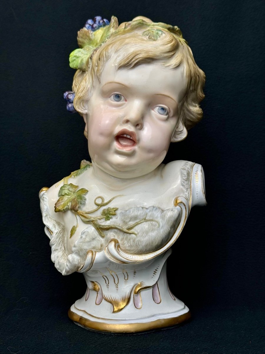 Buste En Porcelaine De Meissen l'Automne