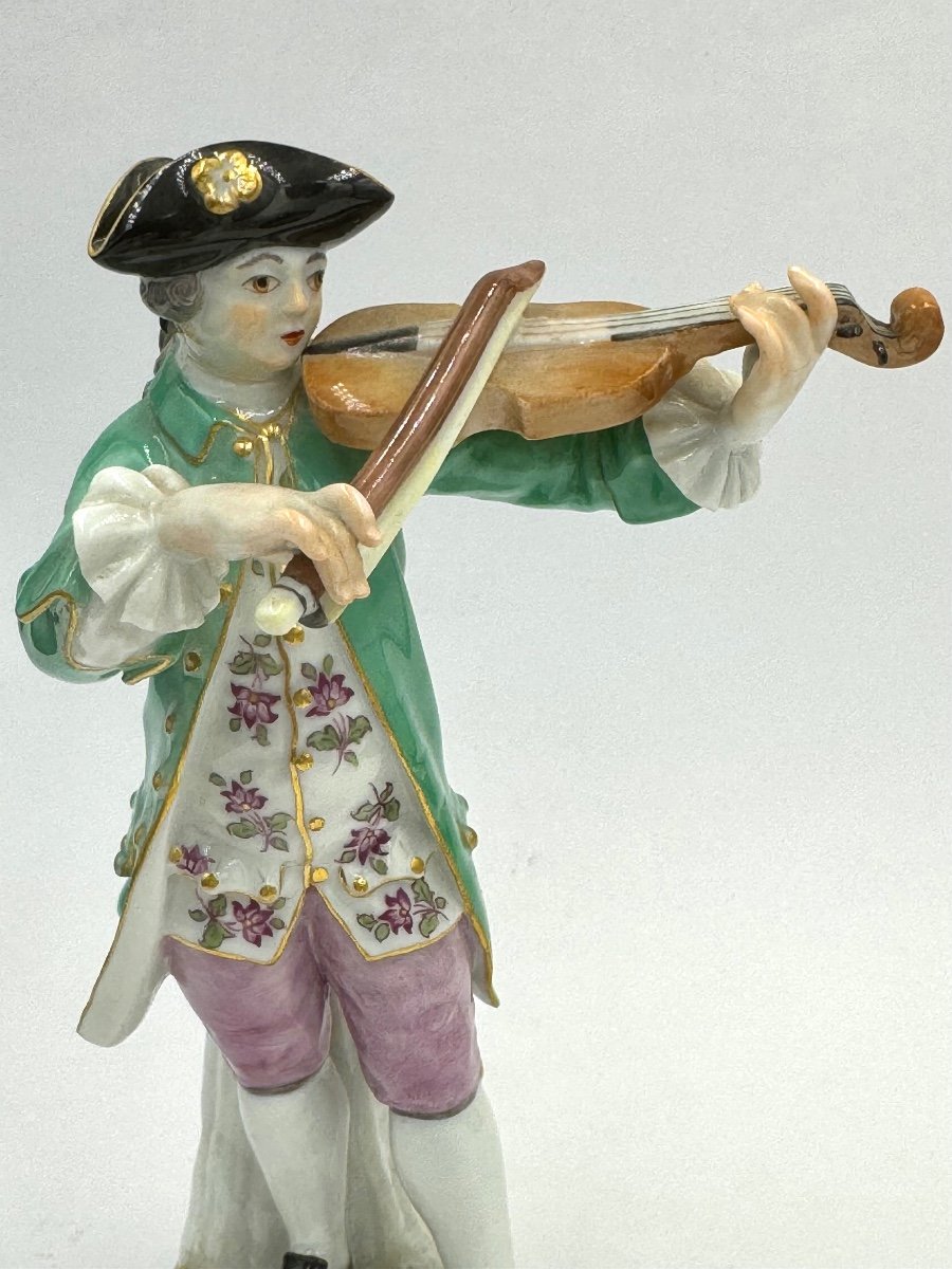 Meissen - Chapelle Galante - Figurine Of A Violinist-photo-1