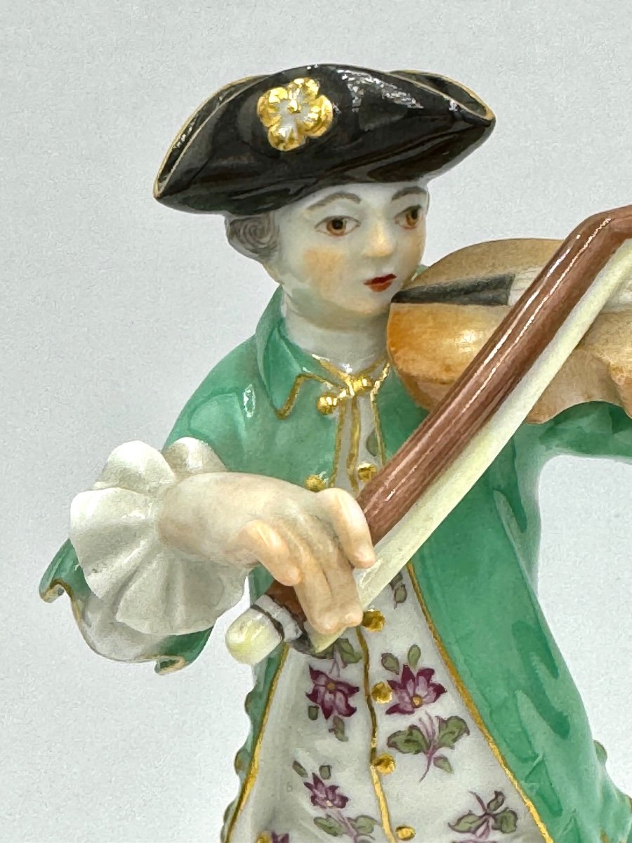 Meissen - Chapelle Galante - Figurine Of A Violinist-photo-2