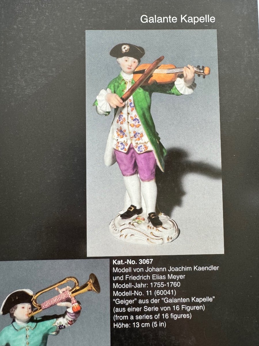 Meissen - Chapelle Galante - Figurine Of A Violinist-photo-4