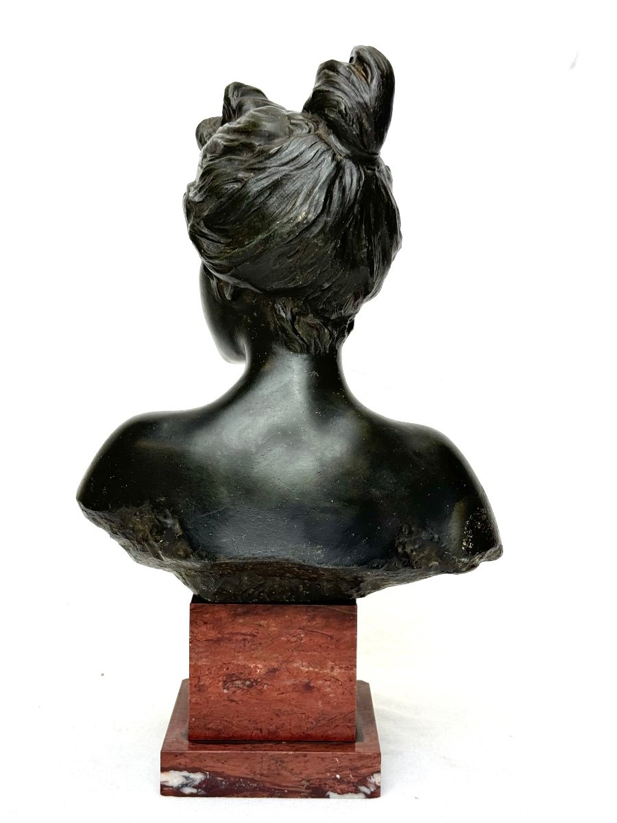 Emmanuel Villanis Bronze Bust-photo-3