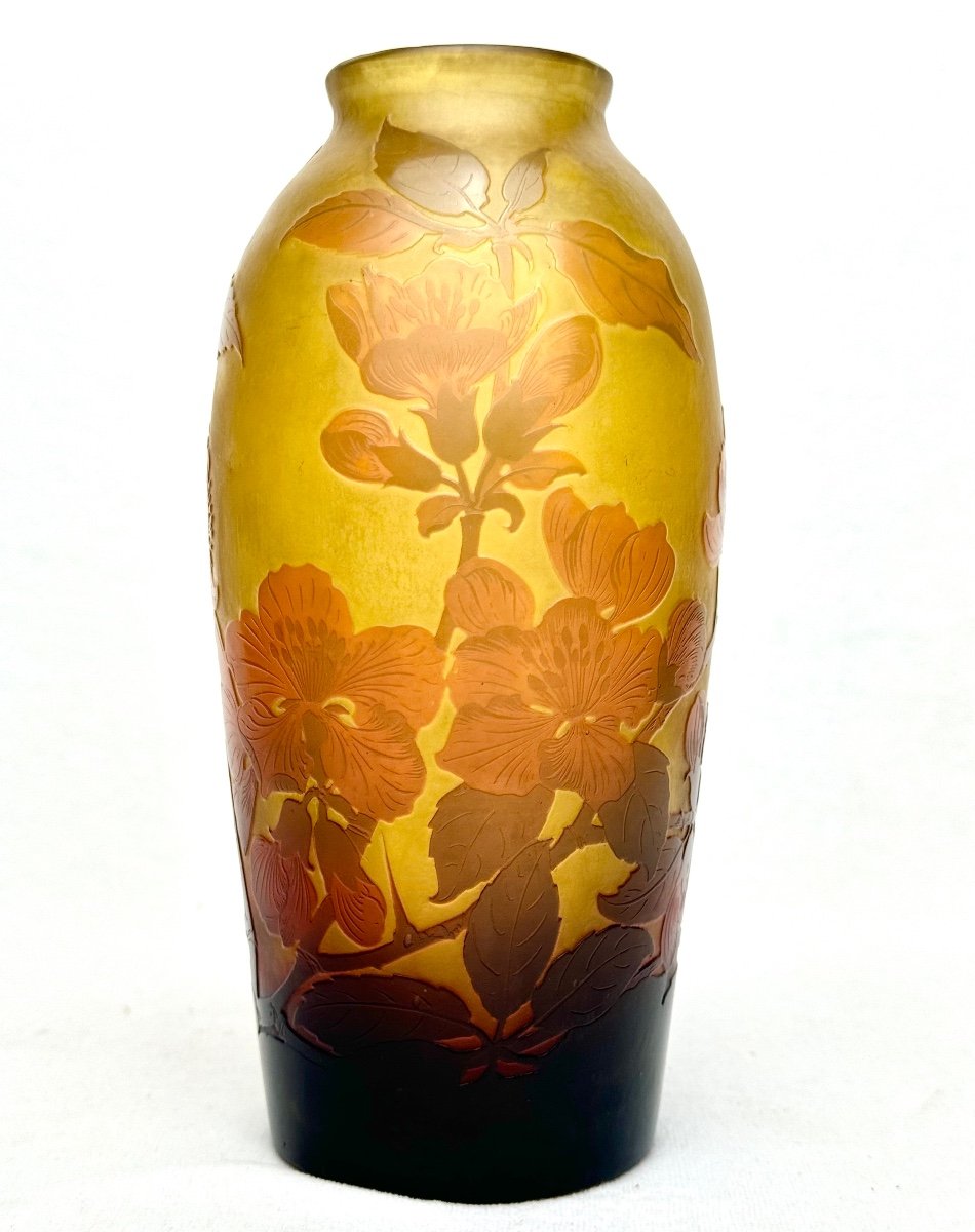 Paul Nicolas - d'Argental, Vase Decorated With Blackthorn Trees