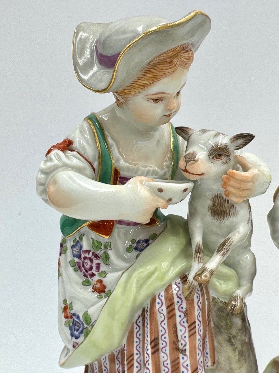 Meissen, Group Of Shepherd Children -photo-3