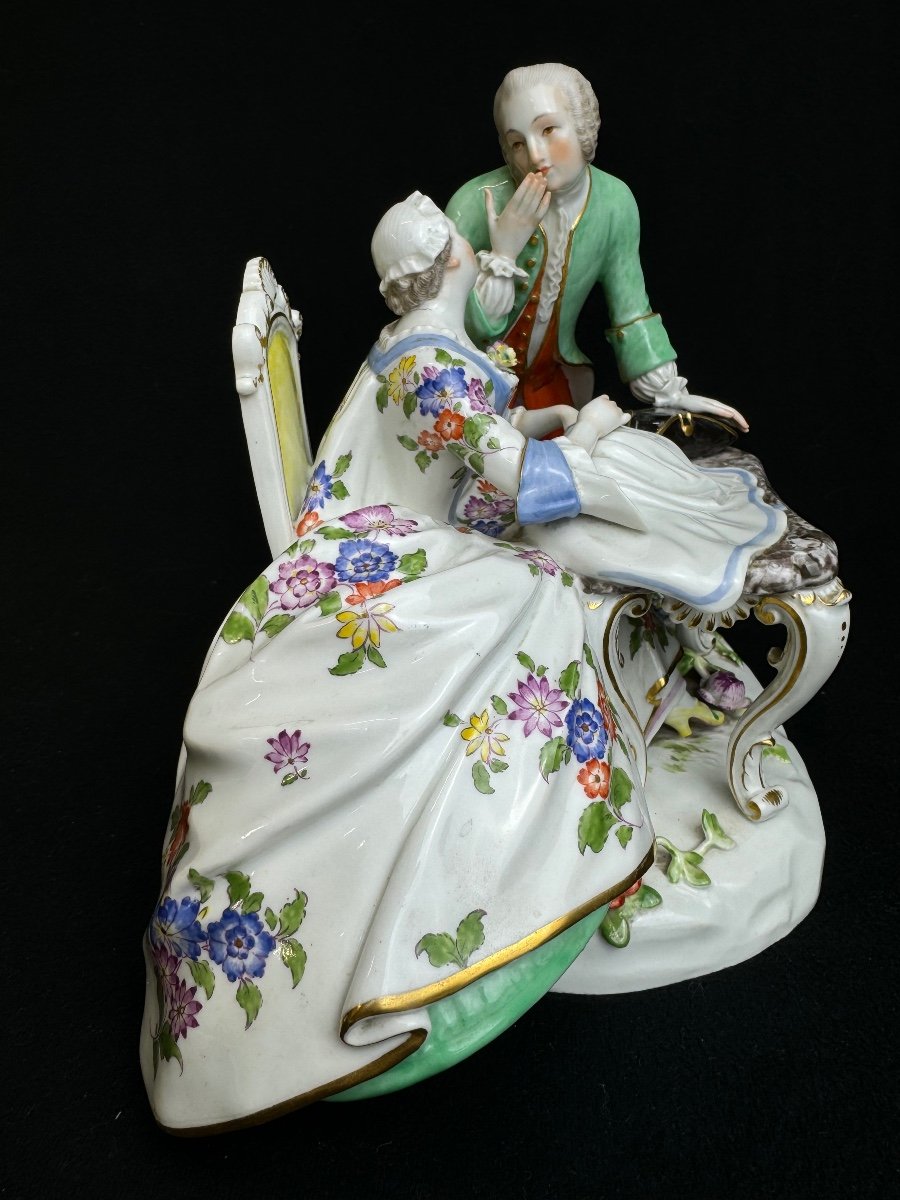 Meissen - Groupe d’un Couple Maçonnique-photo-2